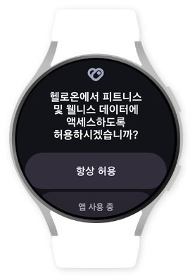 피트니스 및 웰니스 데이터 항상 허용